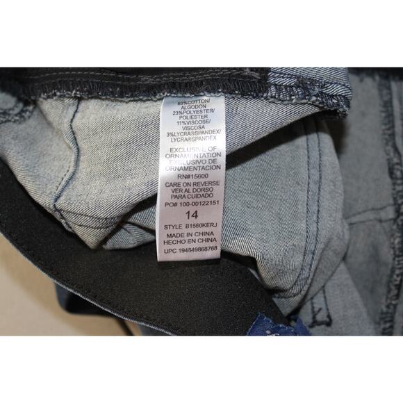 Democracy Ab solution 14 Distressed Blue Vintage Denim Straight Leg Jeans - Picture 4 of 5